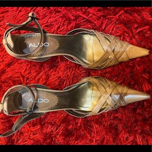 ALDO pointed toe strap heels